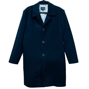 Club Monaco Classic Black Wool Melton Coat Size Large